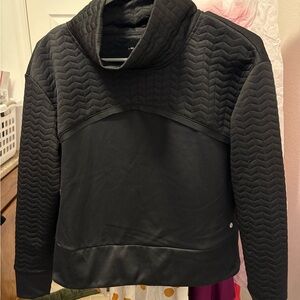 Layer 8 Black Cowl Neck Sweater with Textured Design